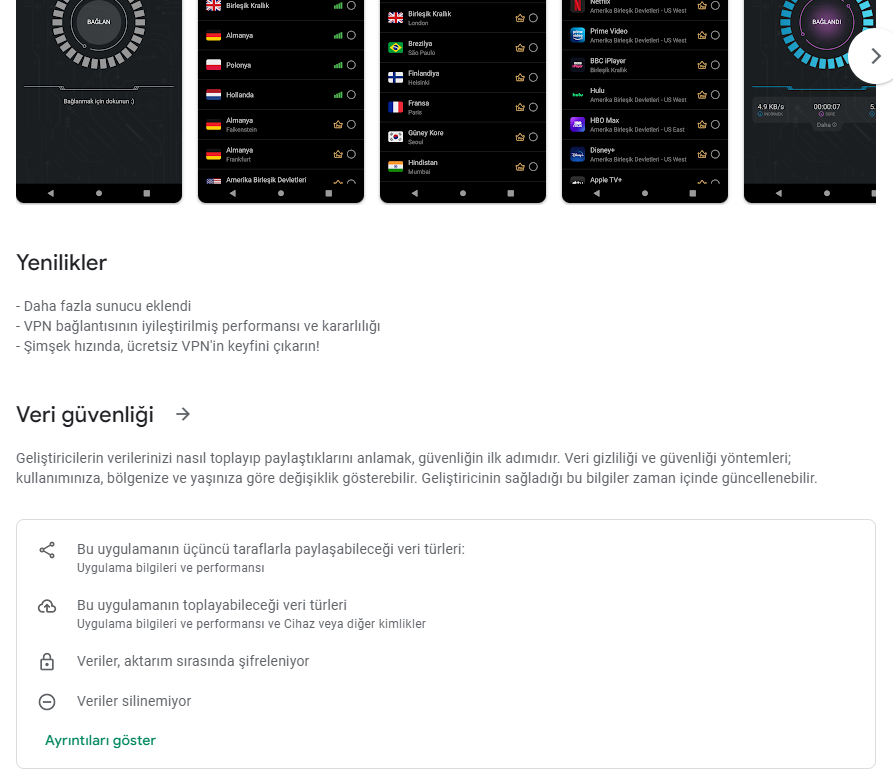 Play Store Gizlilik