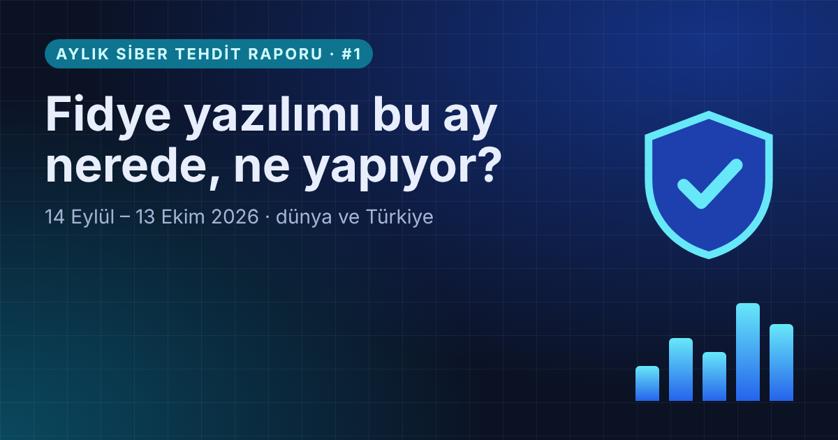 Aylık Siber Tehdit Raporu #1: Fidye yazılımı dünyada ve Türkiye’de ne durumda?