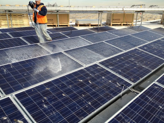 solar panel maintenance and cleaning