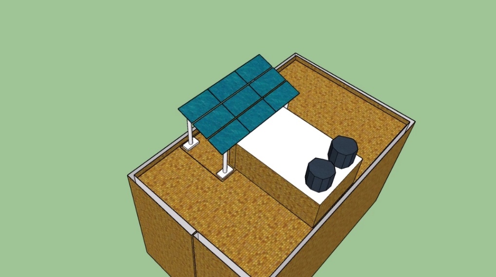 Solar rooftop 3D model