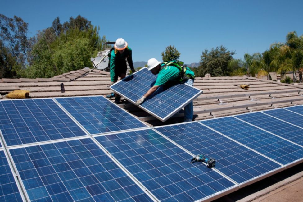 rooftop solar panel installation
