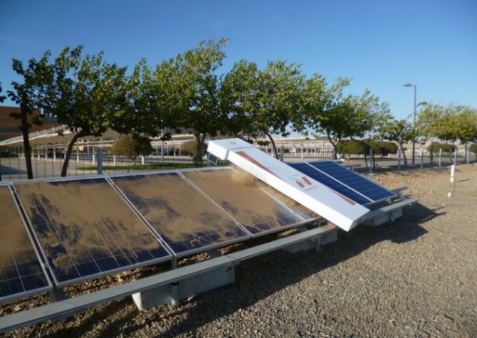 dust on solar panels