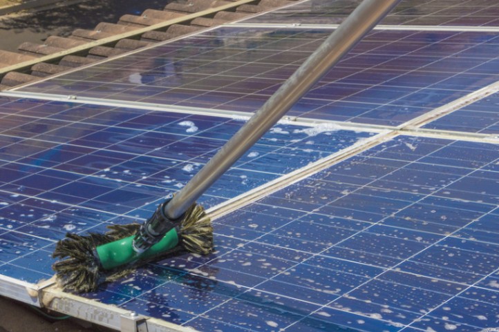 Cleaning of solar panels