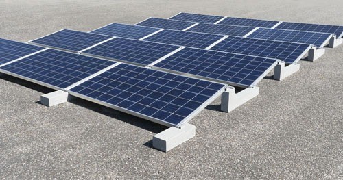 solar panel mounting on flat roof