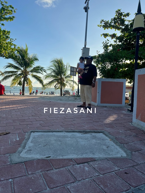 Fieza Sani, pantai cenang langkawi