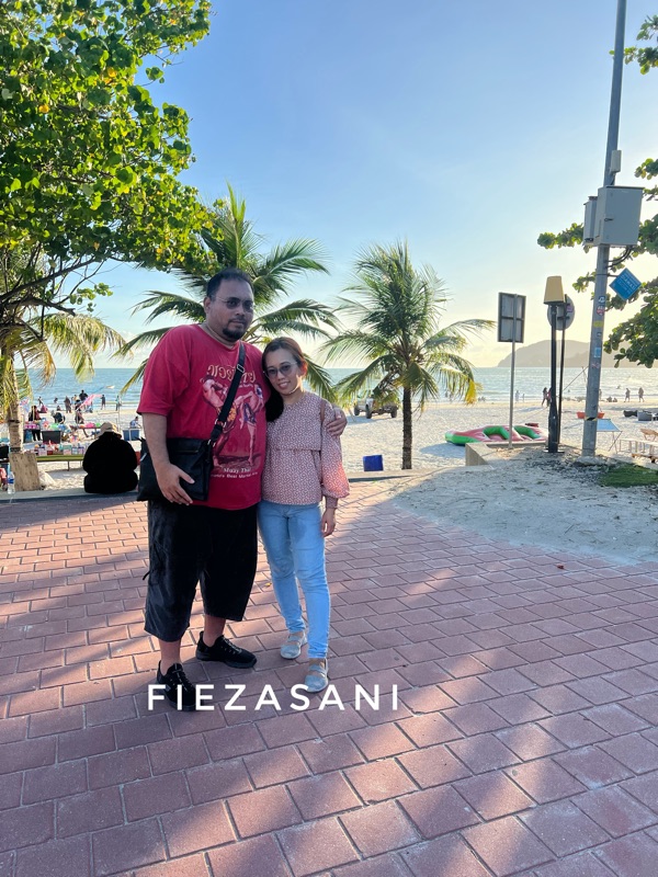 Fieza Sani, pantai cenang langkawi