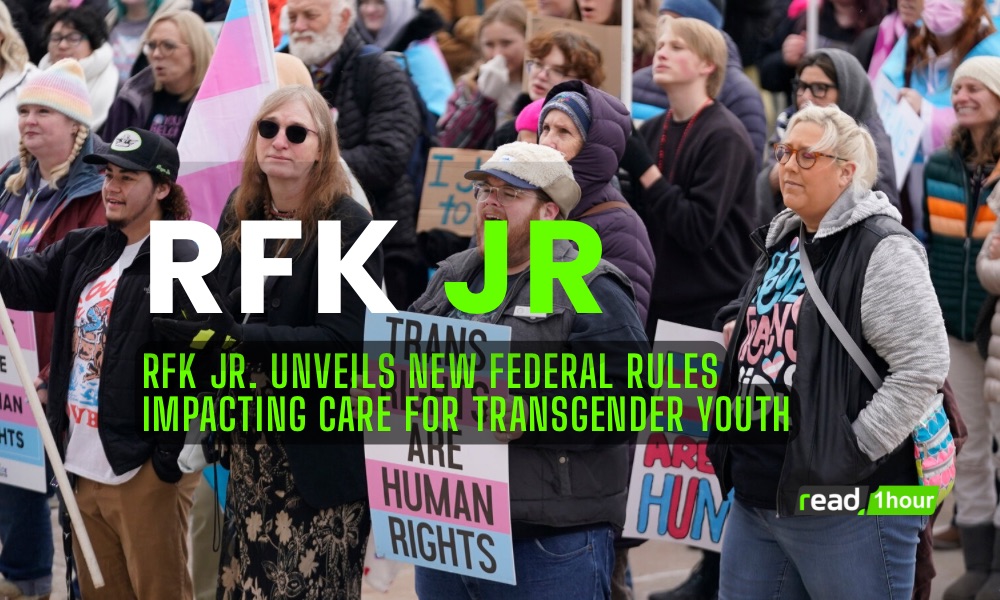 RFK Jr. speaks during policy announcement addressing new federal rules on transgender youth healthcare.