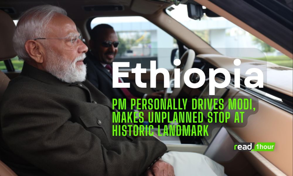 Ethiopia PM personally drives Modi, showcases cultural landmark during surprise detour. Ethiopia Prime Minister Abiy Ahmed drives PM Narendra Modi during airport pickup in Addis Ababa.