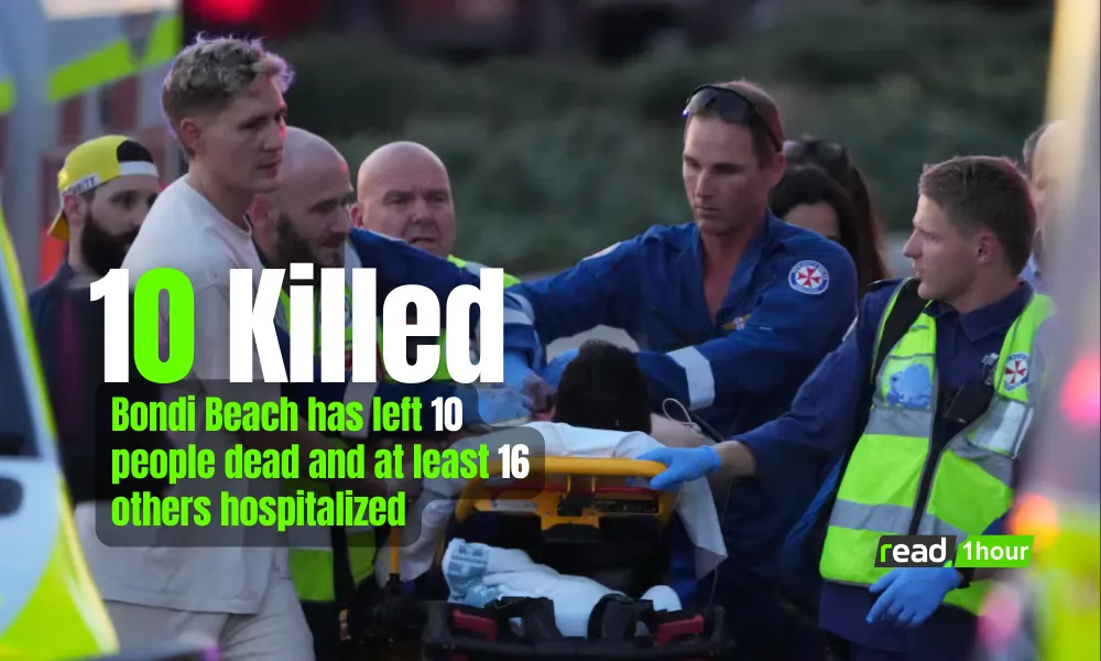 Bondi Beach shooting investigation underway as Sydney police detain two suspects. Bondi Beach shooting leaves 10 dead, 16 hospitalized as Sydney police arrest two suspects and launch investigation.