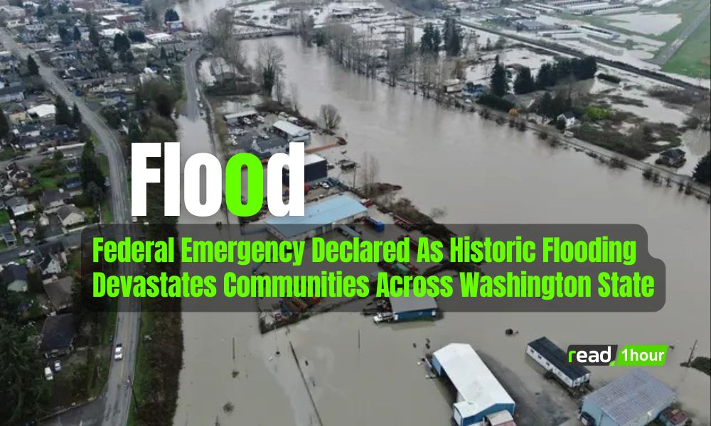 Federal Emergency Declared After Historic Flooding Devastates Washington State Communities. Historic flooding submerges homes and roads across Washington state as federal emergency is declared.