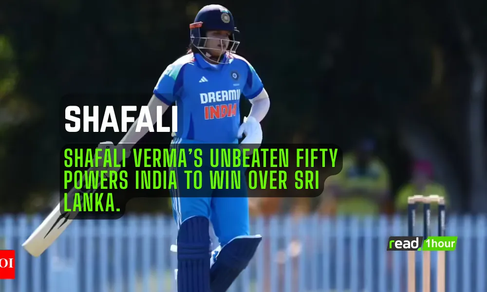 Shafali Verma batting confidently during India Women vs Sri Lanka Women second T20I match.