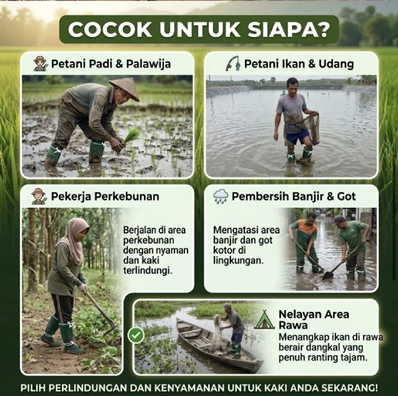 Detail Sepatu Sawah