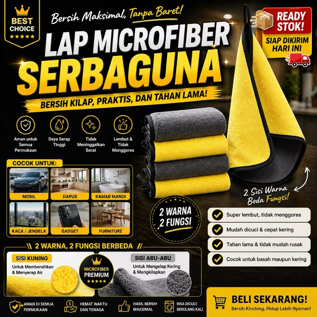 Lab Microfiber Tebal Premium