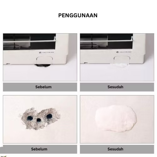 Hasil tambalan dinding