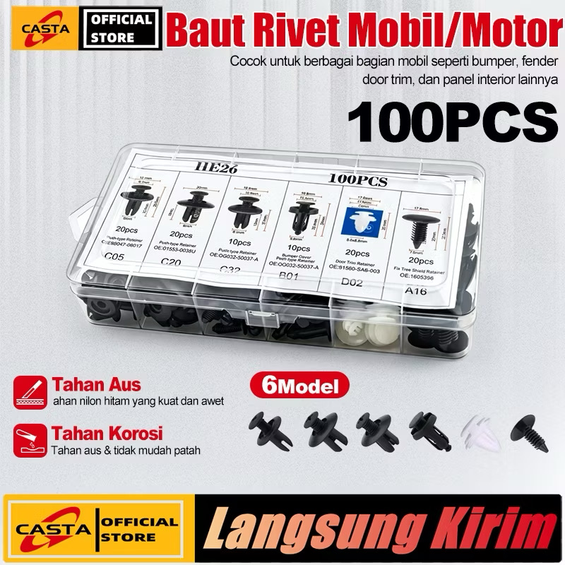 Baut Mobil Premium 1 Paket Isi 100