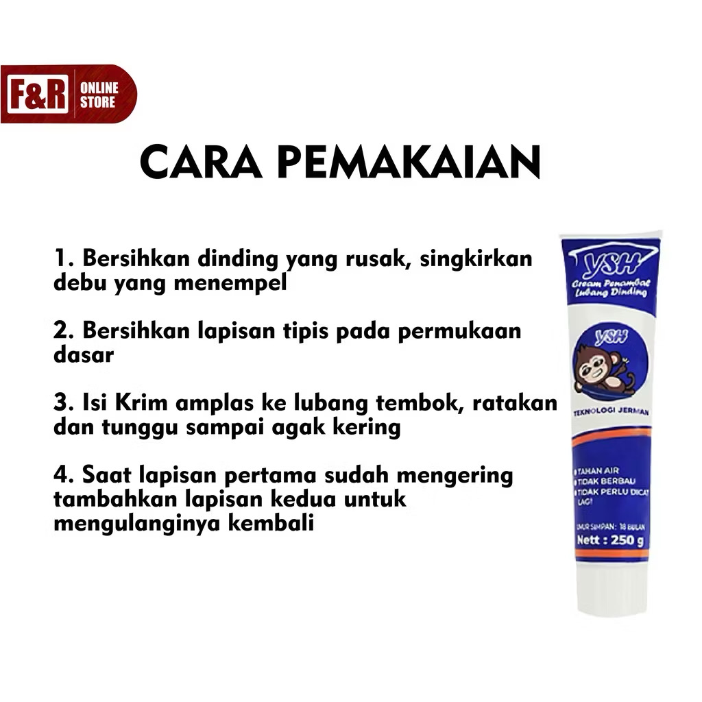 Cara Pakai Cream Penambal Dinding
