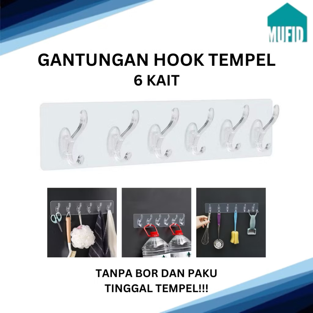 Gantungan Tempel 6 Kait