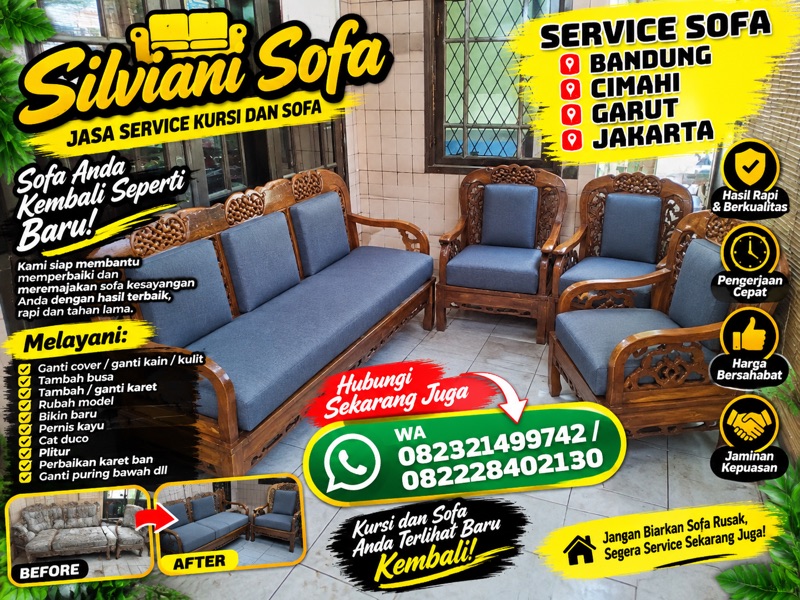 SERVICE SOFA BANDUNG TIMUR | SILVIANI SOFA ( Bss ) 082321499742