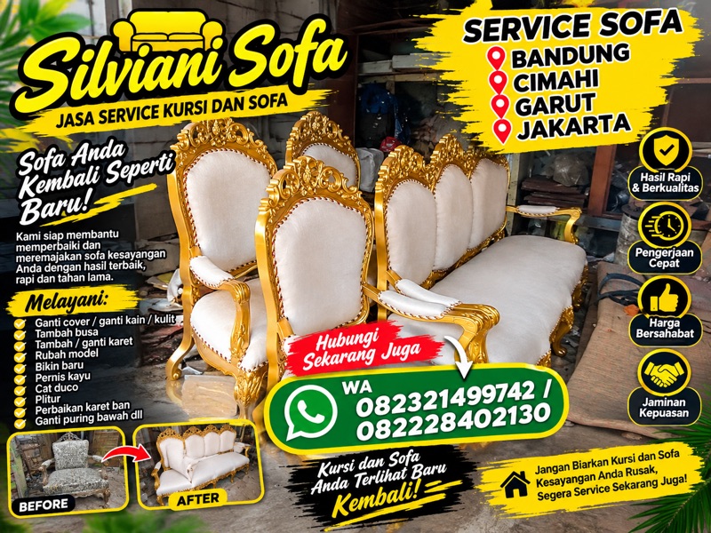 REPARASI SOFA BANDUNG - CIMAHI | SILVIANI SOFA ( Bss ) 082321599742