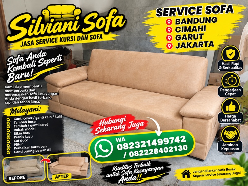 JASA SERVICE SOFA KURSI/SOFA BANDUNG | SILVIANI SOFA ( Bss ) 082321499742