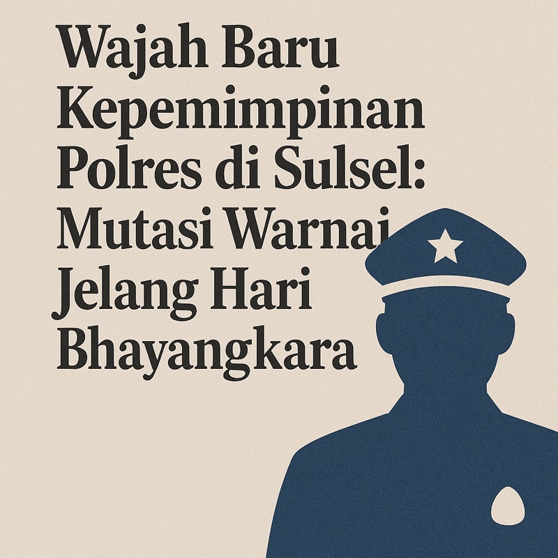 Wajah Baru Kepemimpinan Polres di Sulsel: Mutasi Warnai Jelang Hari Bhayangkara”