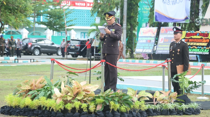 Polri untuk Masyarakat: Polres Wajo Serukan Pelayanan Humanis di Hari Bhayangkara ke-79