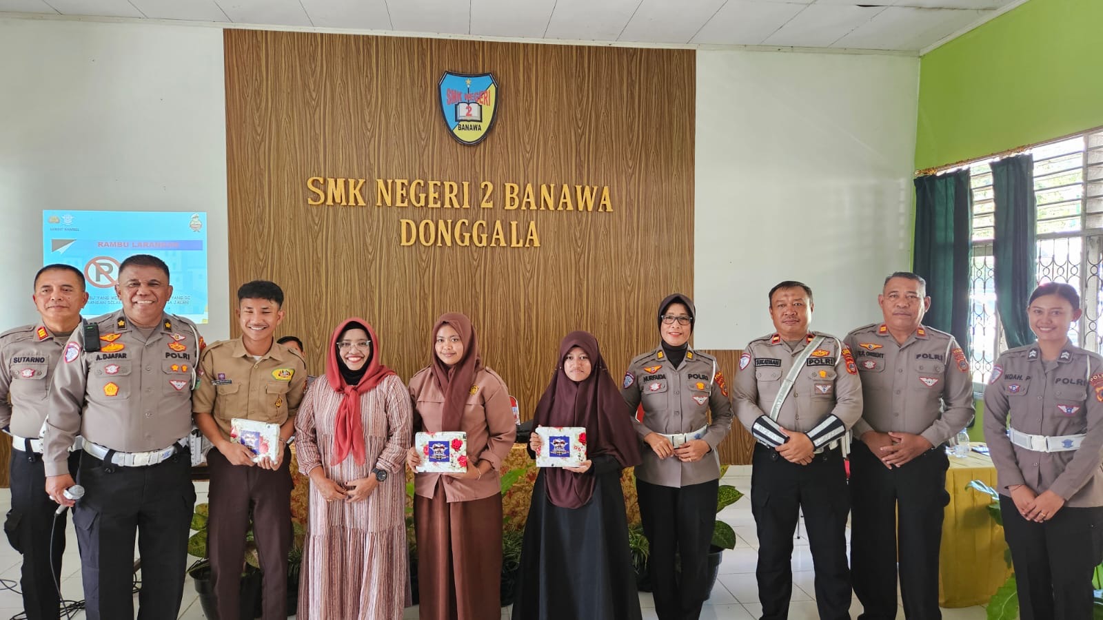 Ditlantas Polda Sulteng, Goes to School di SMKN 2 Banawa Donggala