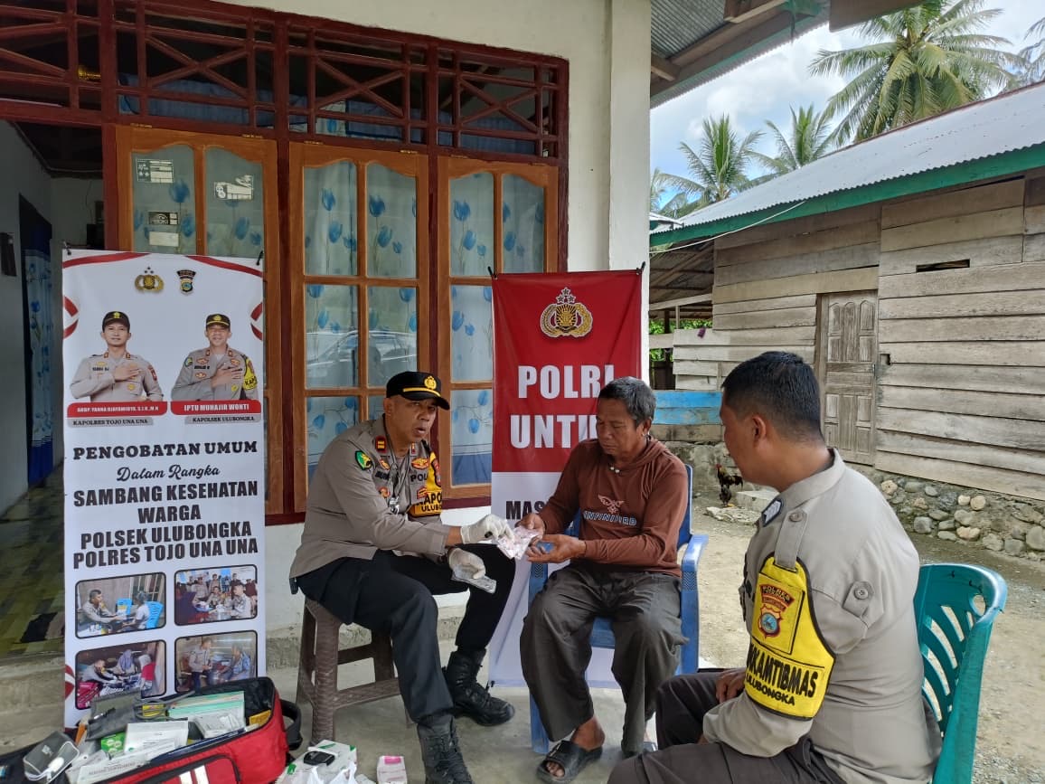 Polsek Ulubongka Polres Touna Gelar Pengobatan Gratis