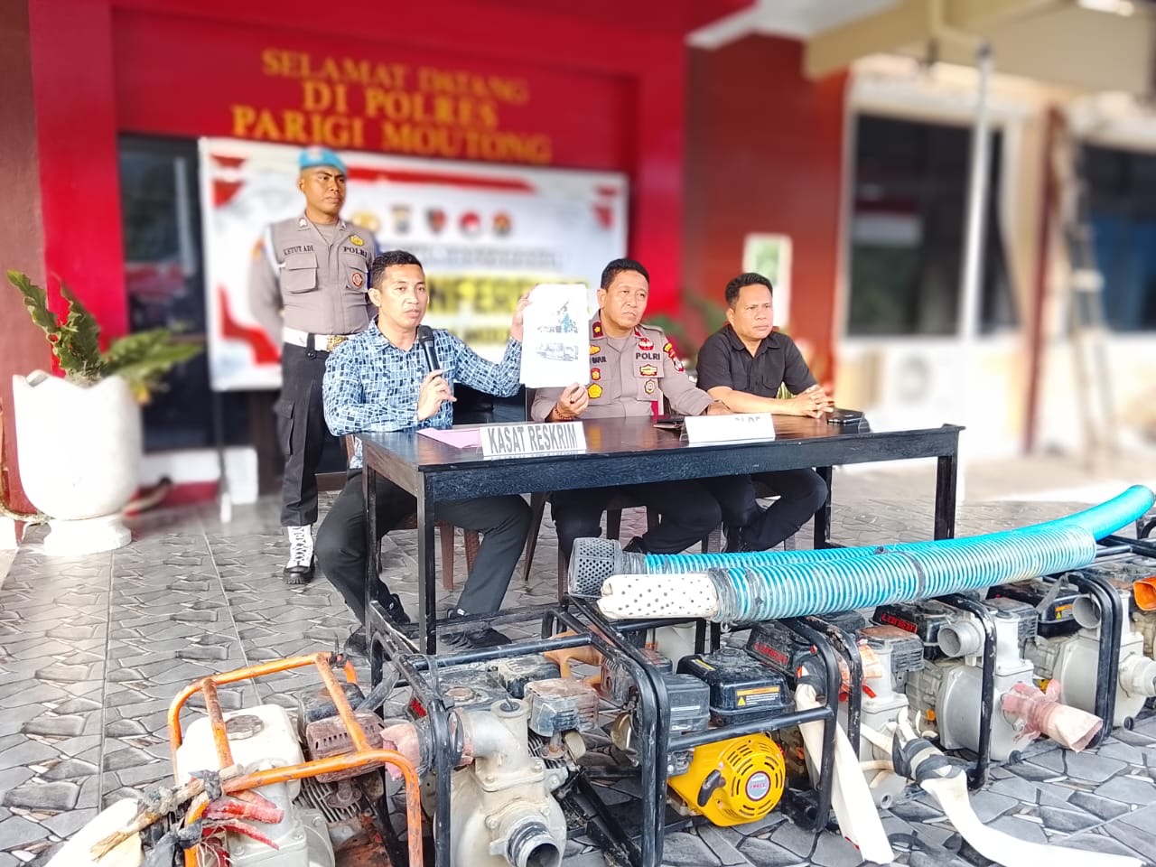 Polres Parimo Ciduk Penambang Emas Ilegal