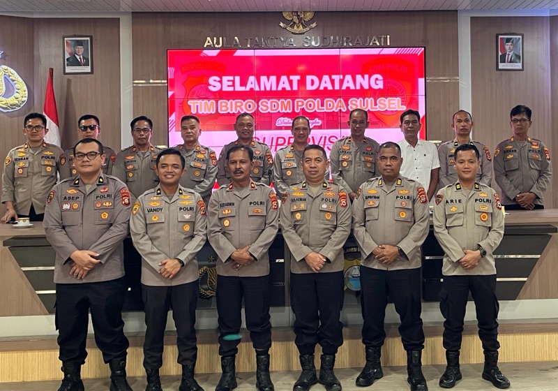 Biro SDM Polda Sulsel Gelar Supervisi di 25 Polres Jajaran T.A. 2025 Ini Jadwalnya