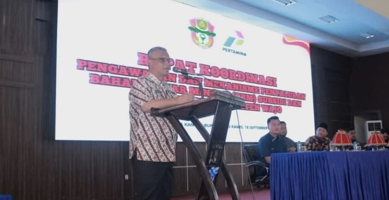 Wabup Wajo Buka Rakor Pengawasan Penyaluran BBM Subsidi dan Gas 3 Kg
