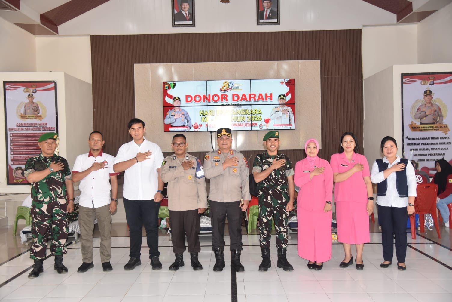 Sambut Hari Bhayangkara ke-80, Polres Morowali Utara gelar Donor Darah 

