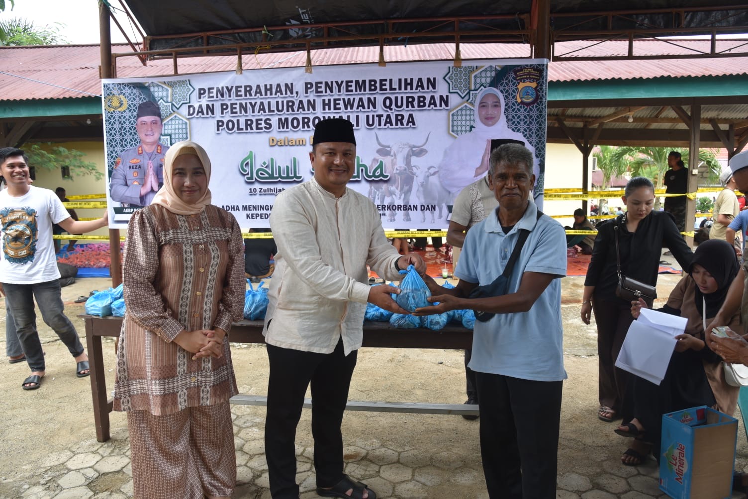 Iduladha 1447 H. Polres Morowali Utara sembelih 20 ekor sapi dan 4 ekor kambing 