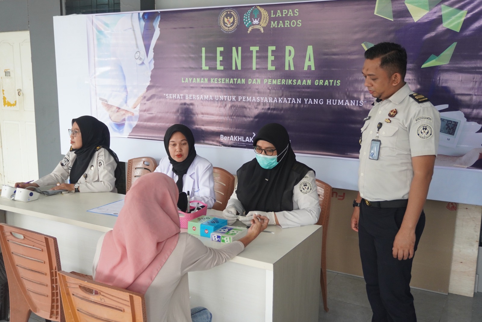 Lapas Kelas II B Kabupaten Maros Sulsel, Gelar Layanan Pemeriksaan Kesehatan Gratis Bagi Masyarakat Sekitar 

