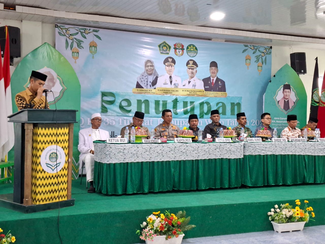 Kapolsek Tempe Monitor Penutupan MTQ ke-35 Tingkat Kabupaten Wajo
