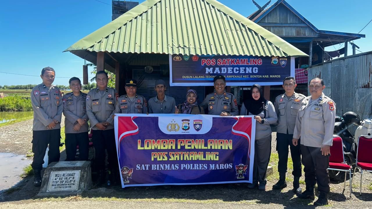 Semarak Lomba Poskamling, Polres Maros Tingkatkan Kepedulian Masyarakat Terhadap Kamtibmas

