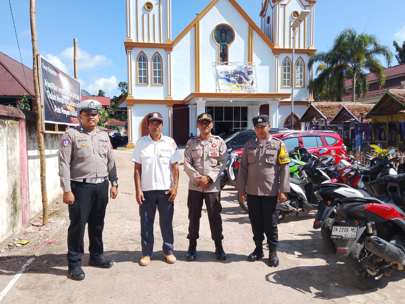 Polres Morowali Utara Pastikan Perayaan Ibadah Jumat Agung berjalan aman dan lancar 