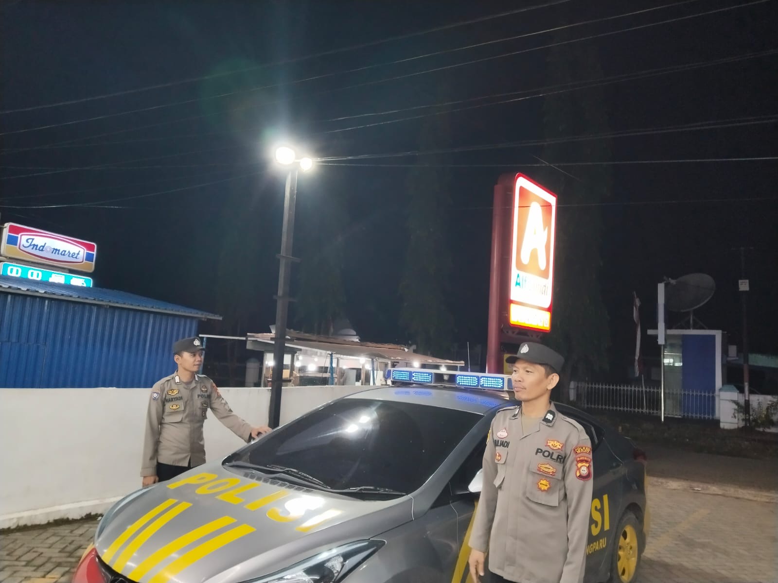 Patroli Biru Dini Hari, Polsek Sabbangparu Jaga Kamtibmas Tetap Kondusif