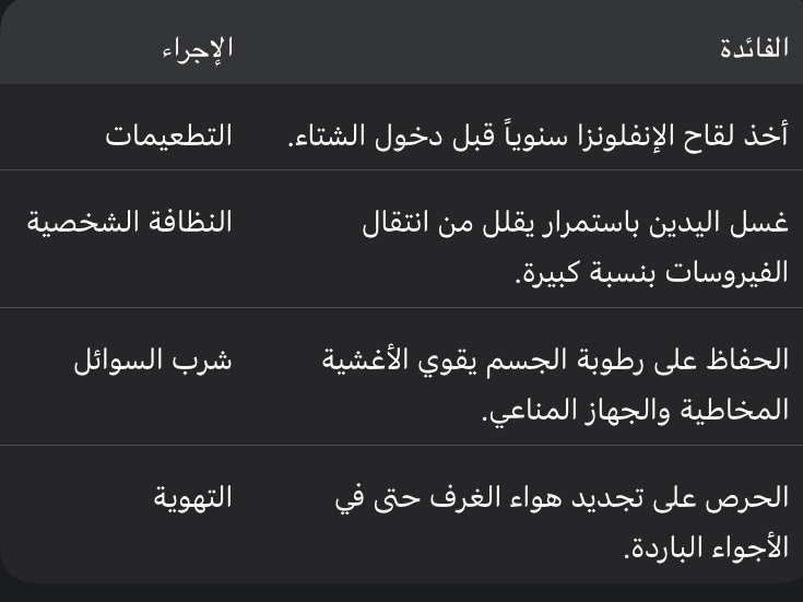 الوقاية من الأمراض الموسمية