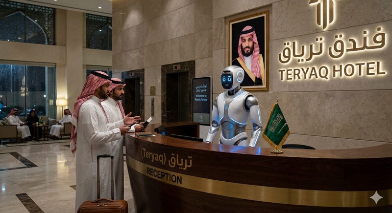 الروبوتات في سوق العمل وخدمة الزبائن في الفنادق مع شرح من ترياق