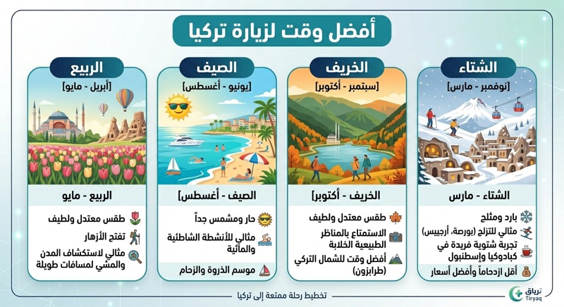 ماهو أفضل وقت لزيارة تركيا :