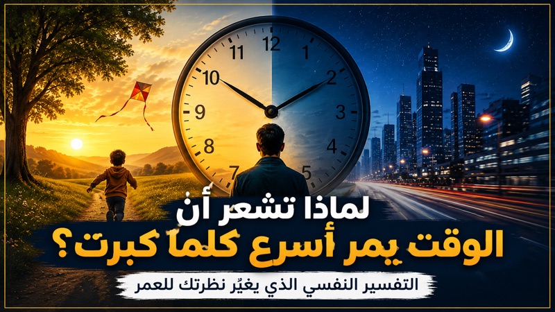 لماذا تشعر أن الوقت يمر أسرع كلما كبرت؟ التفسير النفسي لإدراك الزمن وتأثير الذاكرة والروتين
