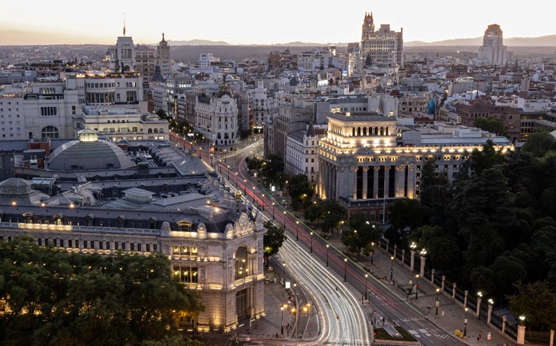 A photo of Madrid at Night City Scape