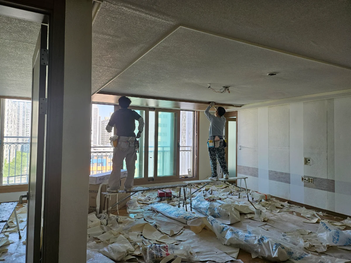 부천시 중동 아파트 34평 도배 시공 후기｜전체 도배·시공 사례 리얼 후기 (핵심 정리)