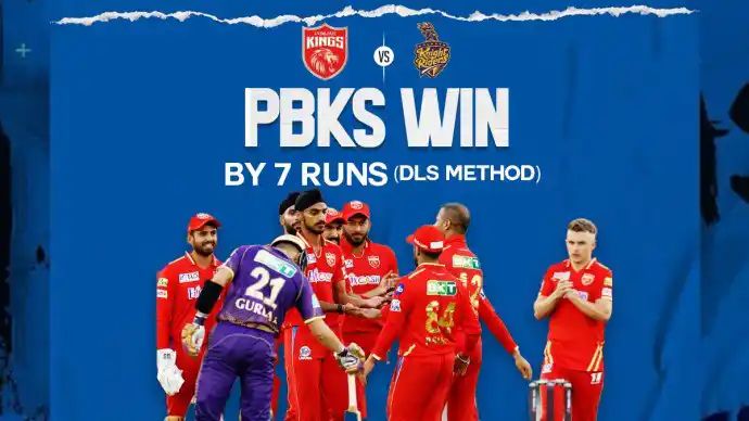 PBKS vs KKR Highlights: डकवर्थ लुइस नियम के तहत 7 रन से जीती पंजाब किंग्स, जानिए कैसा रहा मुकाबला,,,।