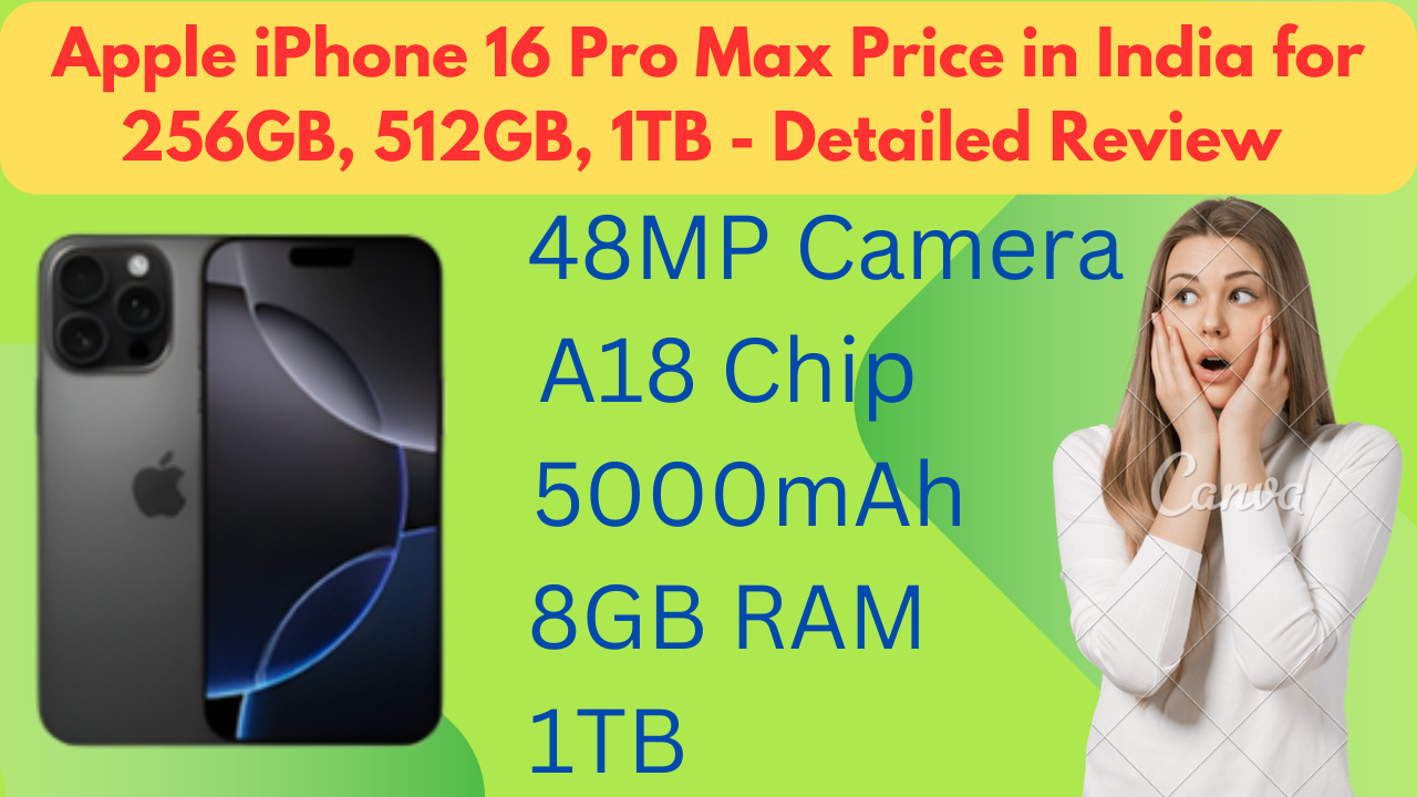 Apple iPhone 16 Pro Max with 256GB, 512GB, 1TB storage options - Price in India and detailed review