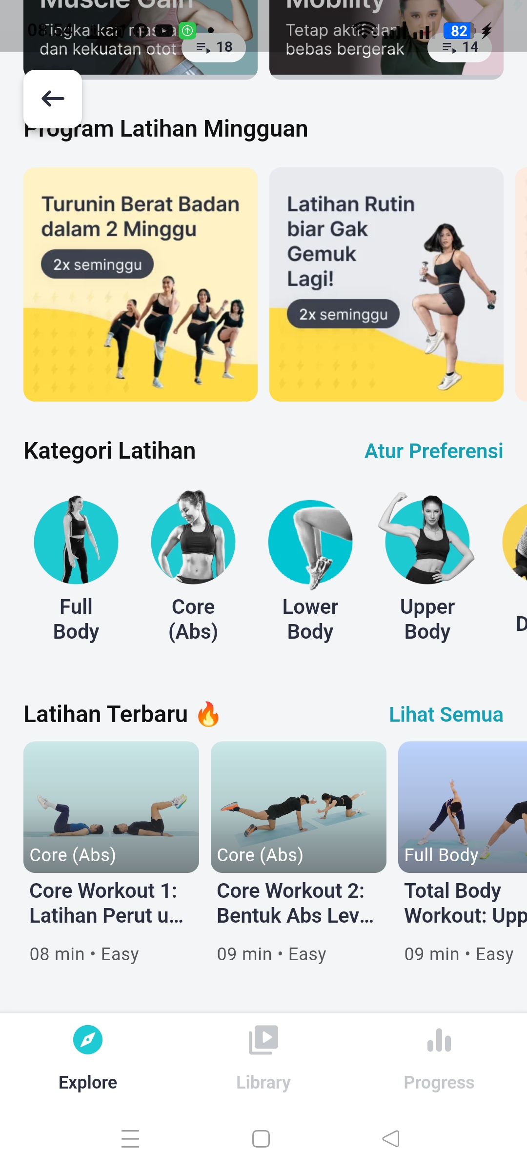 Aplikasi gym fit hub