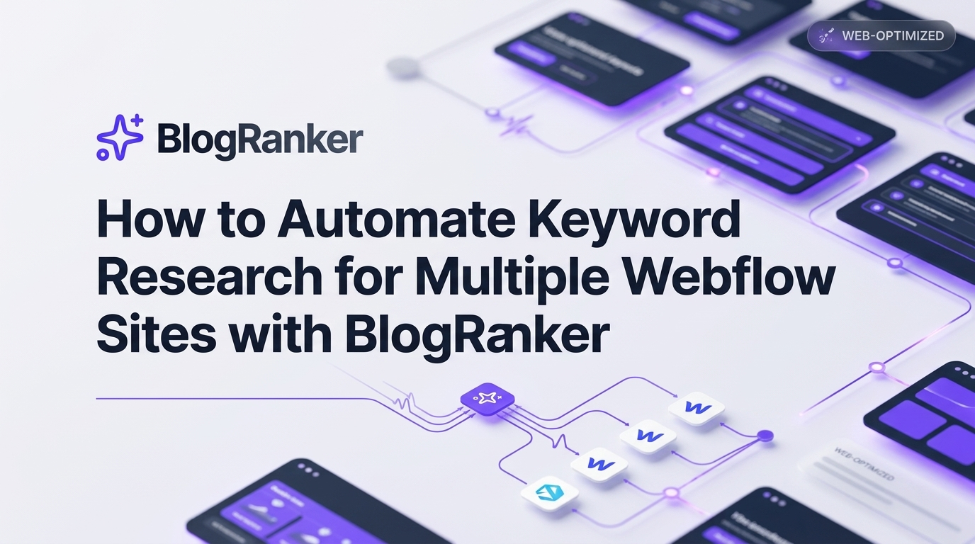 How to Automate Keyword Research for Multiple Webflow Sites with BlogRanker