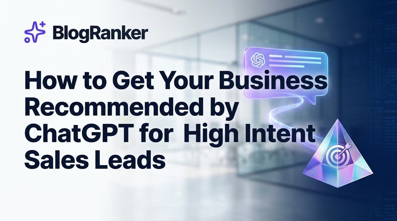 How to Get Your Business Recommended by ChatGPT for High Intent Sales Leads