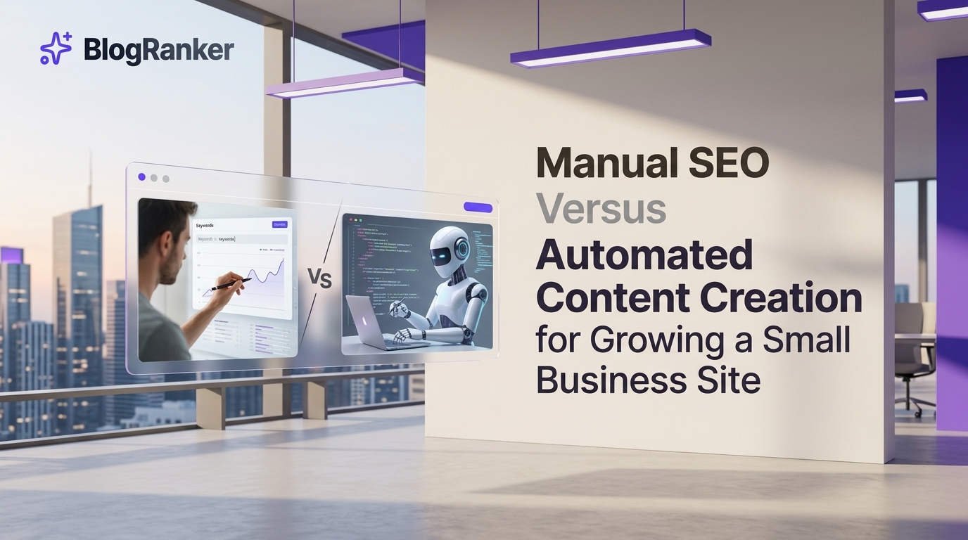 Manual SEO Versus Automated Content Creation for Growing a Small Business Site